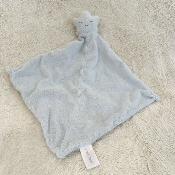 Angel Dear Blue Star Baby Lovey Blanket Plush Soother Toy - Picture 1 of 5